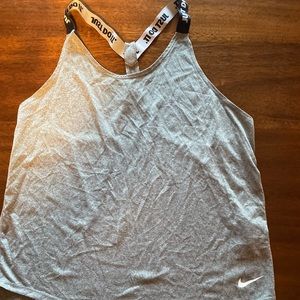 Grey & black Nike Tank top - size medium